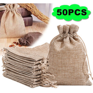 Cotton and Linen Tied Pockets Gift Bags Jewelry Bags Childrens Day Gift Packaging Bags Candy and Wedding Product Packaging DIY