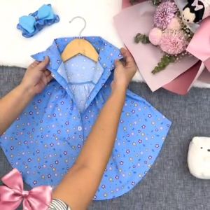 Dress Yukensi Anak Perempuan Katun 6-12 Bulan Motif Bunga