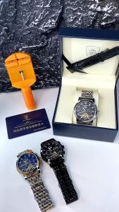 Đồng hồ cơ nam chính hãng POEDAGAR 1408 đồng hồ kim loại dạ quang sang trọng thanh lịch dây đeo bằng thép không gỉ