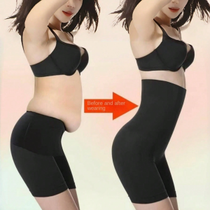 Seamless High Waisted Shaping Training Pants Suitable for Women Hip Control and Mid Thigh Shaping Shorts