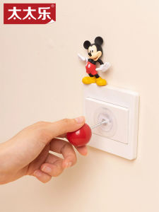 Creative Switch Decal Wall Panel Decorative Black Ball Red Ball Simple Cute Small Ornament Ballistic Switch Sticker Home Decor