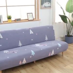 Stylish【VOUCHER】3 size All-inclusive Sofa Bed Cover Floral Bedspread Without Armrest Folding Stretch Sofa Bed Cover Tight Wrap Elastic Protector Slipcover Couch Mattress Cover funda Dirt-Proof sofa cover