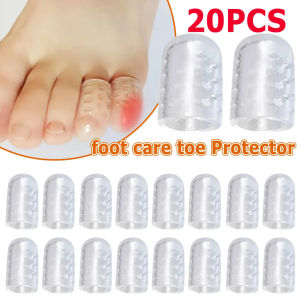 20Pcs Silicone Anti-Friction Toe Protector / Anti-Friction Toe Separators / Soft Silicone Toe Protectors / Men Women Breathable Toe Covers / Transparent Silicone Toe Sleeves