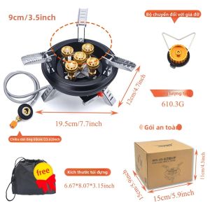 Bếp Gas Cắm Trại Di Động BRS-201A 16000W Bếp Đốt Gas Propane Butan Áp Suất Cao Với Hệ Thống Đánh Lửa Piezo Bếp Ngoài Trời Khẩn Cấp Bằng Thép Không Gỉ Dành Cho 3-5 Người