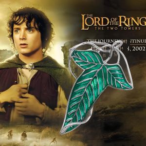 Lord of The Rings Brooch Hobbit Elf Green Leaf Badge Metal Lapel Pin Shirt Bag Clothing Fashion Accessories Gift For Friends