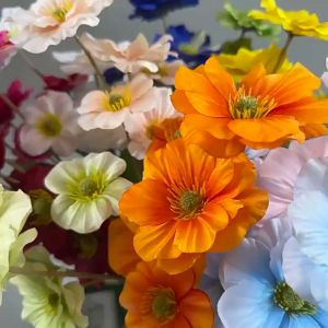 (4 FLOWERS) BUTTERFLY PEONY ARTIFICIAL FAKE FLOWER Bouquet Living Home Decor Daisy Decoration Bunga Pelamin Gubahan