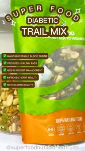 Diabetic Trail Mix (Healthy Nuts and Dried Fruits Snacks)