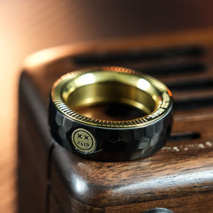 Mechanical Magnetic Ring Toy Finger Top Spin EDCC Magnetic Push Card Game Toy for Stress Relief And Entertainment