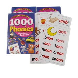 English Flash Card 1000 Phonics Flash Card for Beginners Kids Express Learning Preschool Flash Card