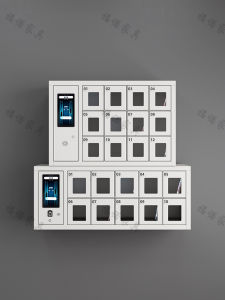 Smart Mobile Phone Cabinet Storage Cabinet Face Fingerprint Recognition Mobile Phone Storage Charging Cabinet Wall-Mounted Acrylic Mobile Phone Showcase Mobile Phone Cabinet