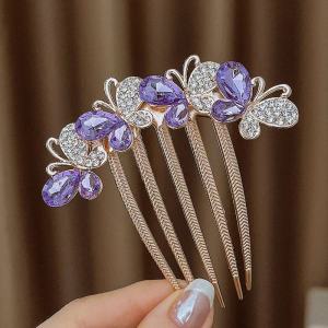 Knot Water Diamond Hair Comb Insert Comb Hair Clip Simple Bun Womens Style Fresh Outburst Korean Style Hair Accessories