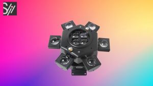 Lampu Disko Moving Spider 10X10W Fullcolor Bee Eye Effect Rg Laser Show Six Arm Cyclone Light