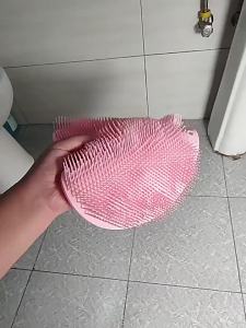 Foot Scrubber Bath MatExfoliating Dead Skin Foot BrushWall Mounted Back Massager with Suction CupsDeep Cleansing Foot