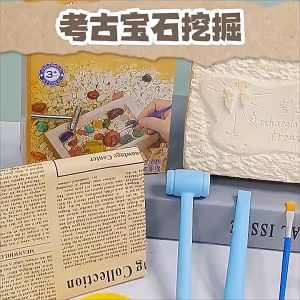 Childrens Archaeological Model for Excavating Crystal Gems Handmade DIY Boy Girl Gem Treasure Hunting Blind Box