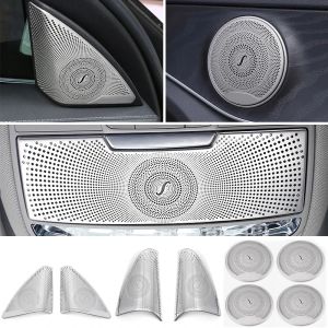 For Mercedes Benz W205 W213 X253 Car Door Audio Cover Speaker Decor Loudspeaker Trim Interior Accessories GLC C E Class E200