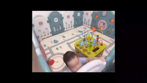 คอกกั้นเด็กเกาหลี พลาสติกหนา รับประกันคุณภาพ คอกพับได่ ที่กั้นเด็ก ล็อคแน่นหนาพิเศษ ฟรี! บริการบอลสี ลูกบาส คอกกั้นเด็ก Food Grade