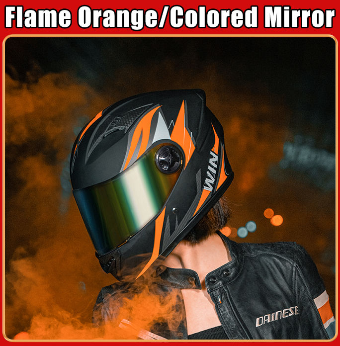 🔥ICC sticker🔥Helmet full face dual visor / color mirror Antiglare New in 2022 Road racing