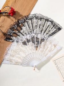 Portable Folding Fan Traditional Chinese Style Black Ink Painting Womens Flag Dress Fan New Chinese Style Summer Hand Fan