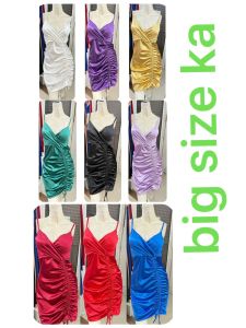 JN. มินิเดรสสายเดี่ยวรูดข้าง สาวอวบ (Bigsize) เสริมฟองน้ำ ทรงสวย