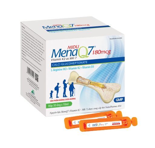 Tăng chiều cao Midu MenaQ7 180mcg giúp xương chắc, dài và dẻo dai [Vihasu Store]