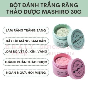 Bột trắng răng thảo dược Mashiro Whitening Tooth Powder 30g Nhật Bản