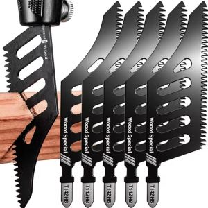 T142HB มีดฟันเลื่อยเลื่อยฉลุตัดล้างแบบก้านตัวทีสำหรับงานหนักเปลี่ยนได้ใบเลื่อยลวดหยาบเครื่องมือตัดใบเลื่อย