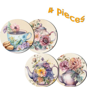 4-piece set - Wooden table mats non-slip and heat-resistant for tabletop protection dining table decor and restaurant gifts