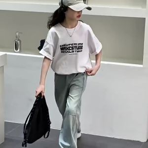 Sonkpuel | 5-13 Years Girls Jeans New Wide Straight Leg Denim Pant Children Clothes Spring Autumn Big Kids Casual Cotton Loose Pants