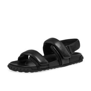 ASH Womens Roman Sandals 2025 Spring Summer Flat Bottom Magic Stick Toe Exposure Casual Leather Shoes Trendy Slip-On