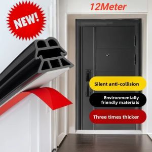 1M-12M Home Door Sealing Seal Strip Weather Stripping Strip for Door Sealing Gap Filler Noise Blocker Foam Windproof Tape