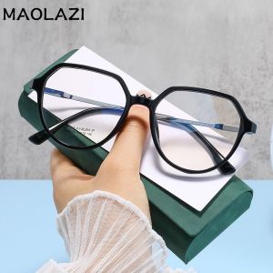 Maolazi thời trang sang trọng Kính Retro TR90 kinh doanh Kính thoải mái kính thuốc quang khung để Nam Nữ 2176