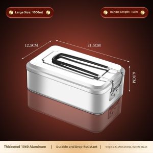 Thickened Aluminum Lunch Box Traditional Style Outdoor Camping Picnic Portable Food Container Durable Hygienic Non Disposable