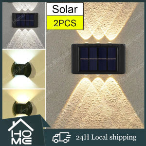 6 LED Solar Wall Light Wireless Garden Lights Outdoor Waterproof Corridor Light Lampu Oudoor Taman