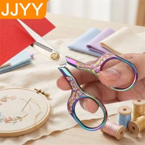 Vintage Plum Blossom Sewing Scissors Embroidery Cross Stitch Fabric Cutting Tools Craft Supplies for DIY Projects
