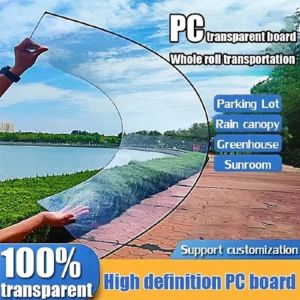 PC fully transparent durable board High transparency polycarbonate sunlight board ceiling lighting board plastic board hard board rain screen sun room roof canopy flat balcony Transparent PC Plastic Sheet Transparent PC Board Model Material