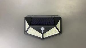 100LED Solar Flood Lights 3 Lighting Modes Outdoor Motion Sensor IP65 Waterproof Security for Garden Patio Garage Yard Wall