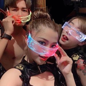Cool Night Light Colorful LED Lighting Glasses Night Light Sparkling Party Glasses DJ Bar Birthday Party Glasses Halloween