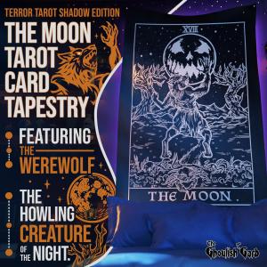 VIKAMA Tarot Moon Tapestry Dark Gothic Wall Decoration Living Room Meditation Room Mystery Theme Party Room Decoration