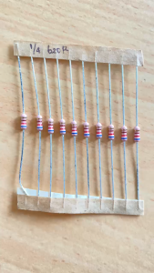 Resistor 1/4watt 620R 620 Ohm (500 pcs)