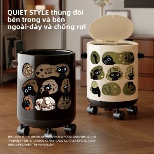 YINSHANG | Chic Cartoon and Vintage Waste Bin