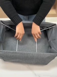 Foldable Storage Box Cationic Steel Frame Portable Clothes Organizing Storage Box Thickened Fabric Toy Storage Basket