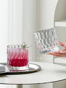 Large Capacity Glass Drink Cup Creative Whiskey Glass Milk Cooling Drink Cup Home Use Beverage Cup European Style Glass Cup