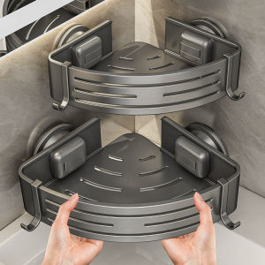 No-Drill Suction Cup Storage Rack Bathroom Toilet Wall Mounted Hand Washing Shower Room Wall Mounted Triangular
