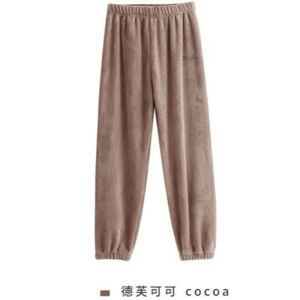 Quần Ống Rộng Bằng Vải Nhung Coral Phong Cách Công Sở Mùa Thu Đông Cho Nữ Quần Dài Ống Rộng Thoải Mái Mặc Ở Nhà