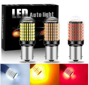 2PCS T20 7440 7443 W21W 1157 BAY15D LED Bulbs 1156 BA15S P21W BAU15S 3014 144smd Error Free Canbus Turn Signal Lights Brake Lamp