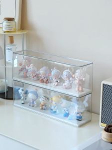 Toys Pop Mart Doll Display Box Cabinet Transparent Blind Box Storage Dustproof Storage Box 娃娃展示盒透明重叠