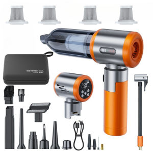 SUITU Portable Wireless 2-in-1 Handheld Vacuum Cleaner Built-in Tire Inflator Air Pump For Car Bike Sports Ball Home Cleaning