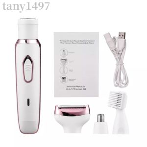 4 in 1 Rechargeable Lady Shaver / Eyebrow Trimmer / Nose Trimmer / Beard Trimmer & Body Shaver