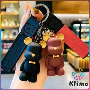 KLIMO Cartoon Keychain Cute Bear Doll Keyring Bag Pendant Couple Car Keyholder 4 Colors