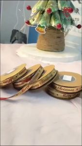 1 ROLL Pita Natal 1cm Metalik GOLD - Ribbon Premium Christmas PS114
